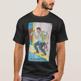 Loteria El Borracho Colorful Tarot Card T-Shirt