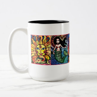 Loteria Inspired Mug - La Luna, El Sol, La Sirena