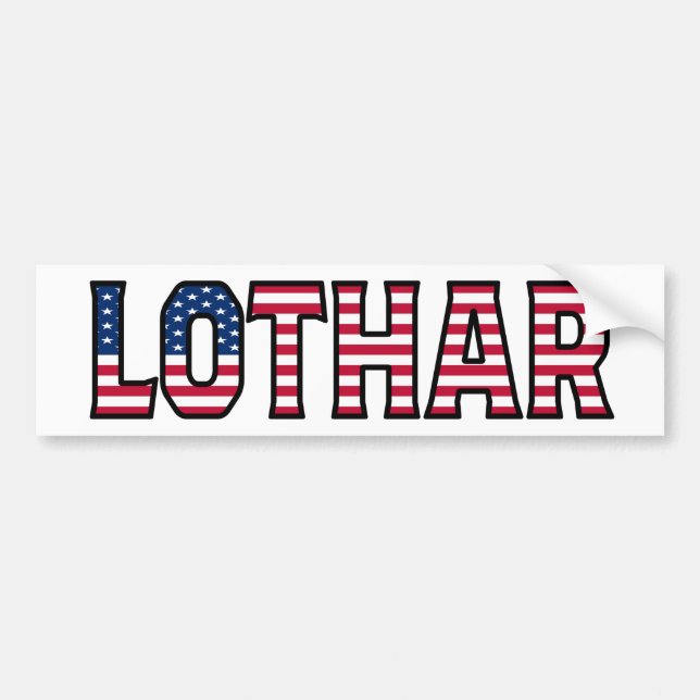 Lothar Name Vorname USA Aufkleber Sticker Auto (Front)