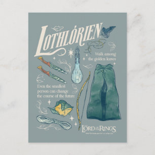 LOTHLORIEN™ Watercolor Collage Graphic Postcard