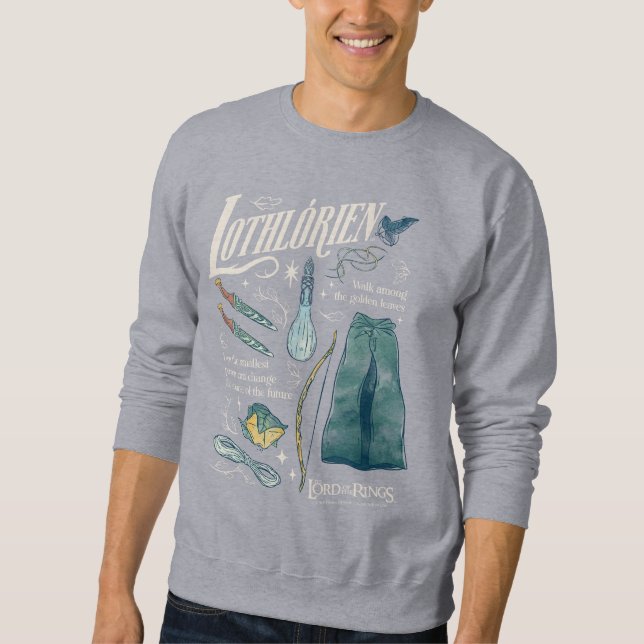 LOTHLORIEN™ Watercolor Collage Graphic Sweatshirt (Front)