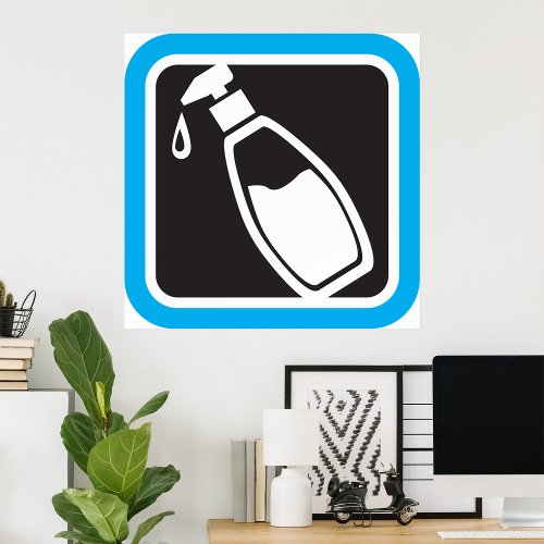 Lotion Bottle Icon Poster