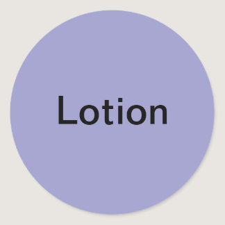 Lotion Labels/ Classic Round Sticker