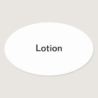 Lotion Labels/ Oval Sticker