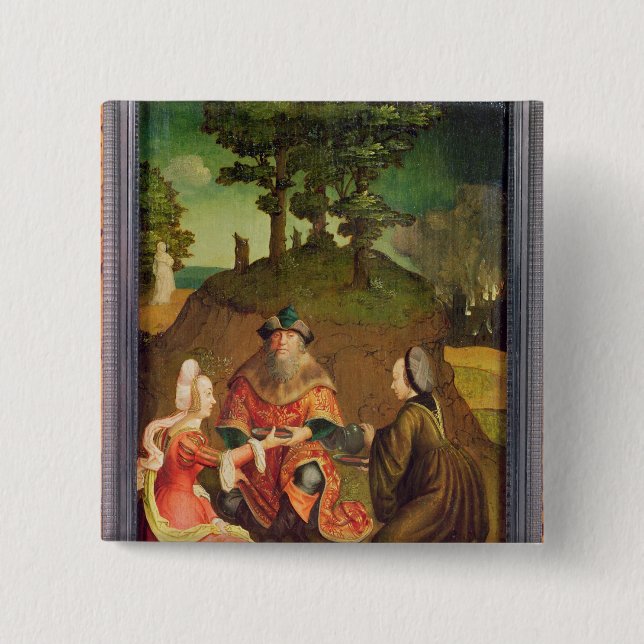 Lot's daughters make their Father drink Wine Button (Front)