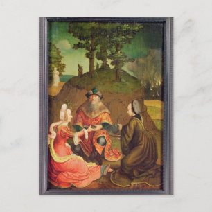 Lot's daughters make their Father drink Wine Postcard