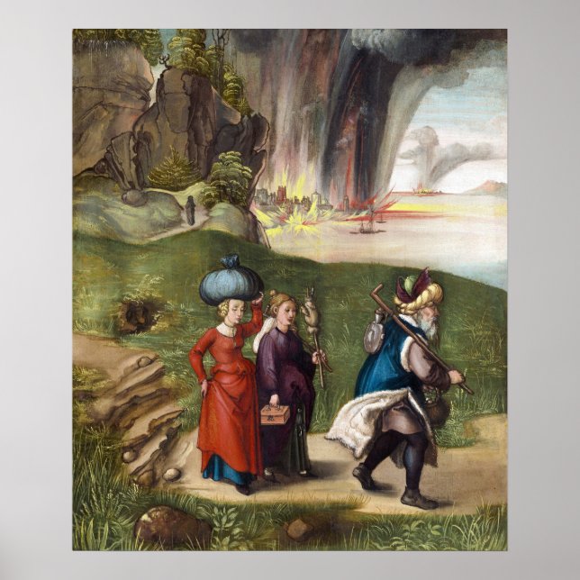 Lot's Escape - Albrecht Durer - c1496 Poster (Front)