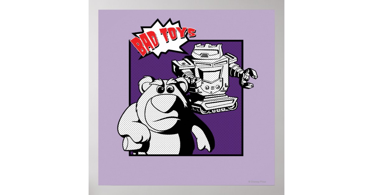 Lots-O'-Huggin' Bear & Sparks: Bad Toys Poster | Zazzle