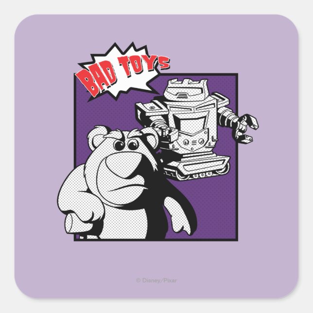 Lots-O'-Huggin' Bear & Sparks: Bad Toys Square Sticker (Front)