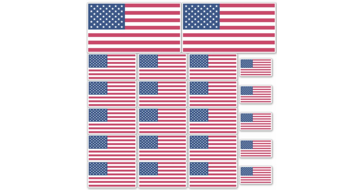 Lots of American Flag Stickers | Zazzle