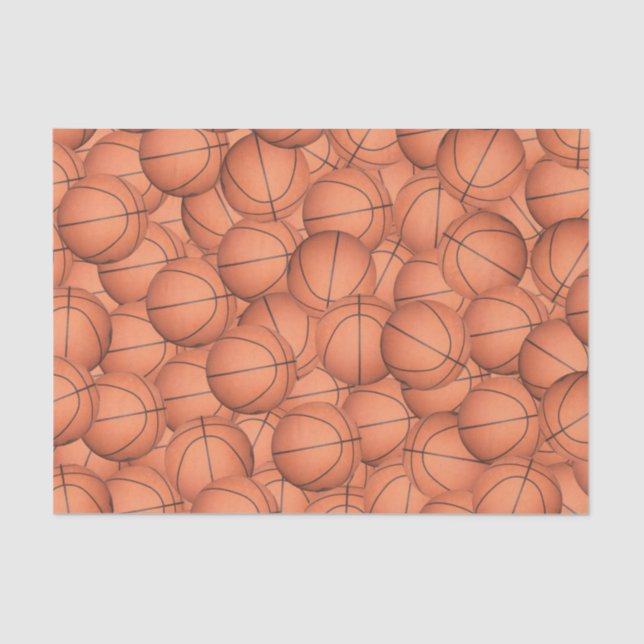 Lots of Basketballs Tissue Paper (Front)