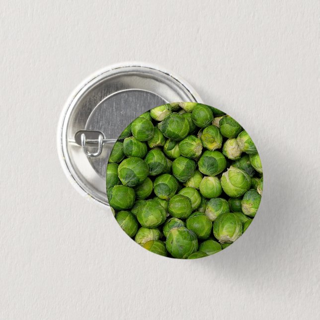 Lots of Brussels Sprouts Pinback Button (Front & Back)