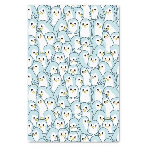 Lots of cartoon Penguins Tissue Paper