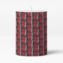 Lots of Cats Red candle