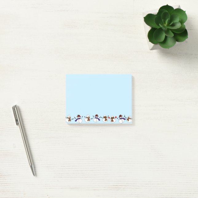 Lots of Christmas Cute Snowmen Christmas Post-it Notes (Office)