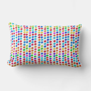 lots of color bright painted dots pattern lumbar pillow
