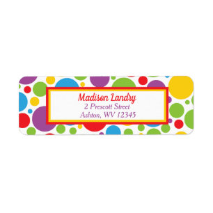 Lots of Colorful Dots Return Address Label