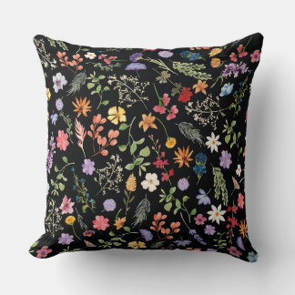 Lots of colorful flowers to decorate your home throw pillow