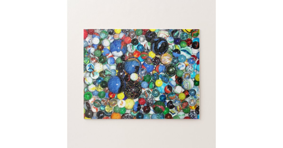 Lots of Colorful Marbles Jigsaw Puzzle Zazzle