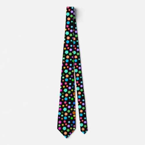 Lots of Colorful Pentagon Shapes Neck Tie