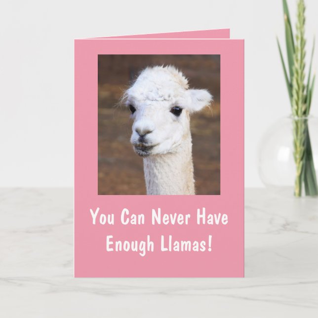 Lots Of Cute Llamas Birthday Card (Front)