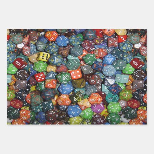 Lots of dice wrapping paper