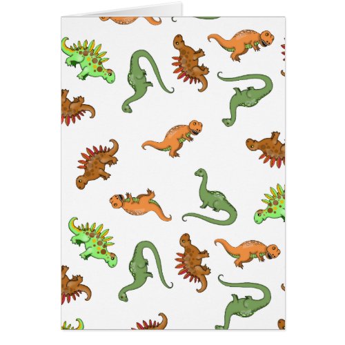 Lots of Dinosaurs Cute Blank Card