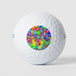 Lots Of Dog Paw Prints All Over Golf Balls