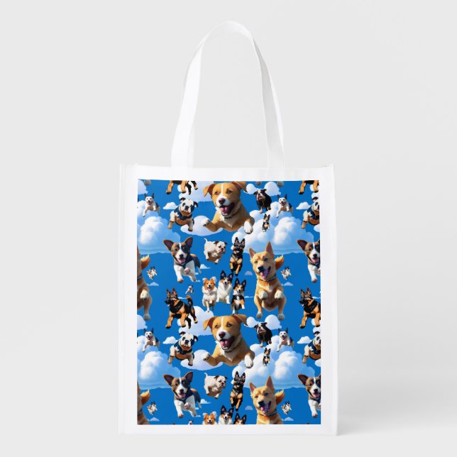 Lots of Dogs Grocery Bag (Front)