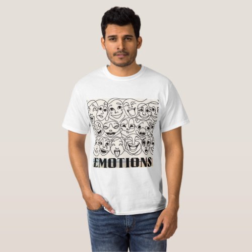 Lots of Emotion Faces Boys T_Shirt