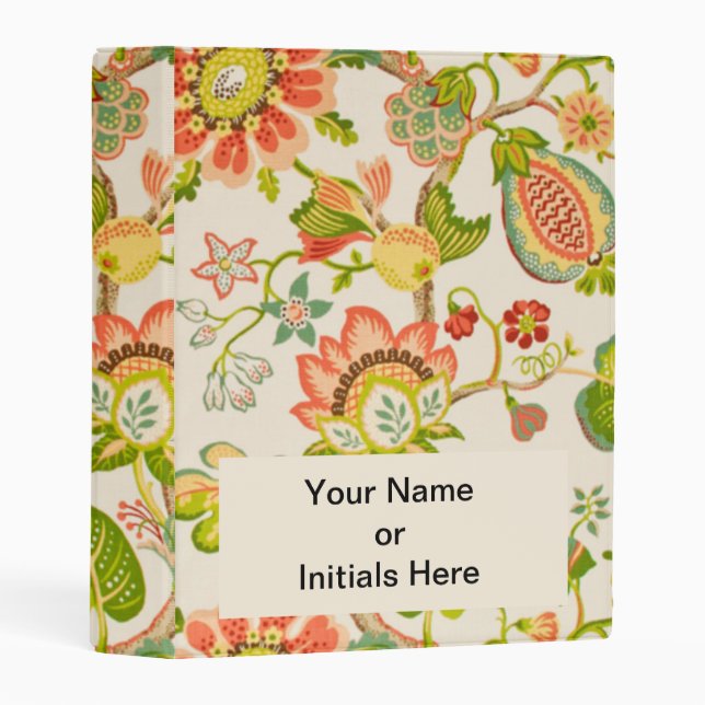 Lots of Fabrics - Bursts of Orange Mini Binder (Front/Spine)