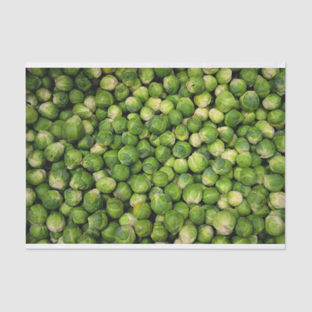 Lots of Fresh Brussels Sprouts Tissue Paper (Front)