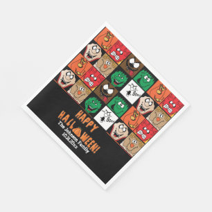 Lots of Fun Scary Halloween Faces Napkins