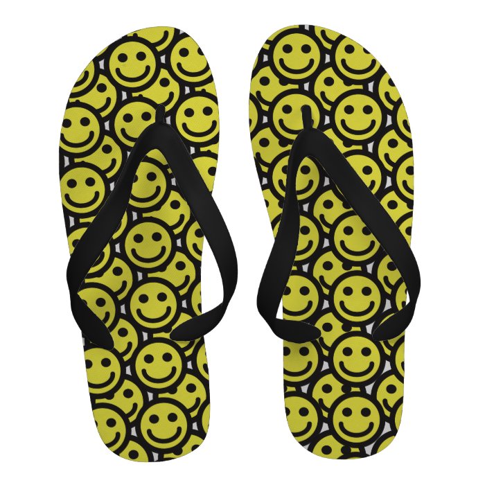 Lots Of Funny Smiley Faces Sandals