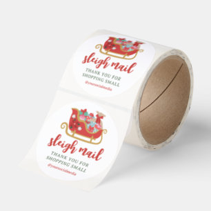 Lots of Gifts Sleigh Mail Thank You For Shopping Classic Round Sticker