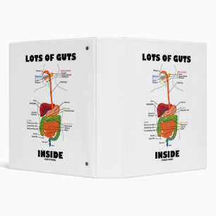 Lots Of Guts Inside Digestive System Humor 3 Ring Binder