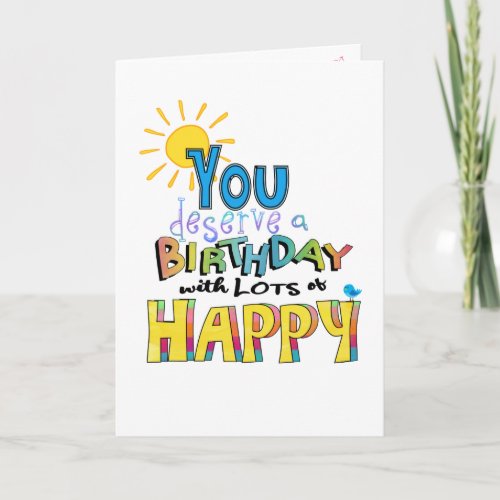 Lots of Happy Add a Name Cheery Happy Birthday Card