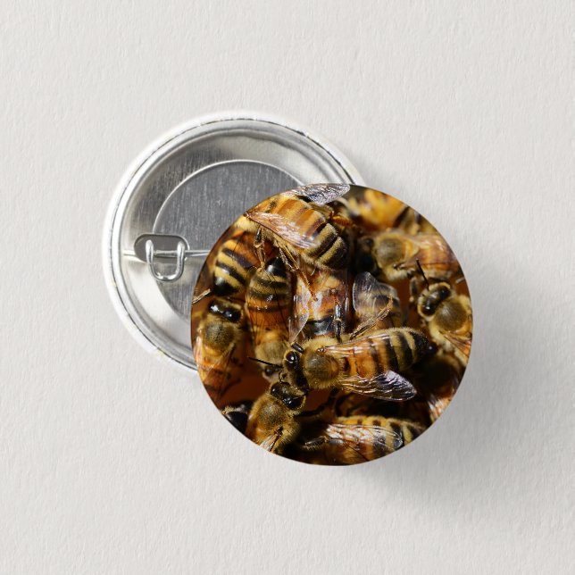 Lots of Honey Bees Button (Front & Back)