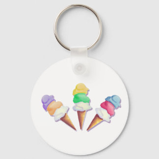 LOTS of ICE CREAM FLAVORS by SHARON SHARPE Keychain