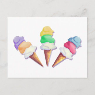 LOTS of ICE CREAM FLAVORS by SHARON SHARPE Postcard