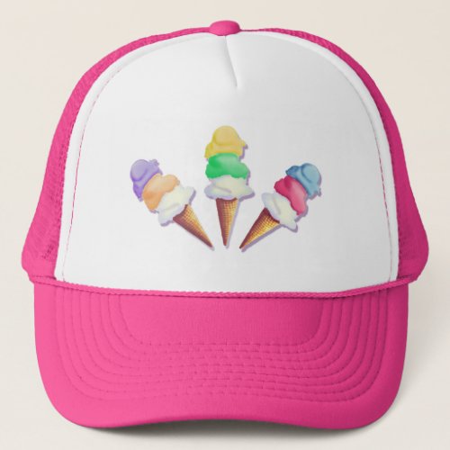 LOTS of ICE CREAM FLAVORS by SHARON SHARPE Trucker Hat