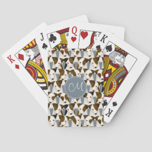 Lots of Jack Russell Terriers cute dog pattern Poker Cards