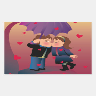 Lots of Kisses Rectangular Sticker