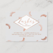 Lots of Lashes Salon Gray/Rose Gold Aftercare Card (Back)