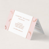 Lots of Lashes Salon Pink/Rose Gold Aftercare Business Card (Back)