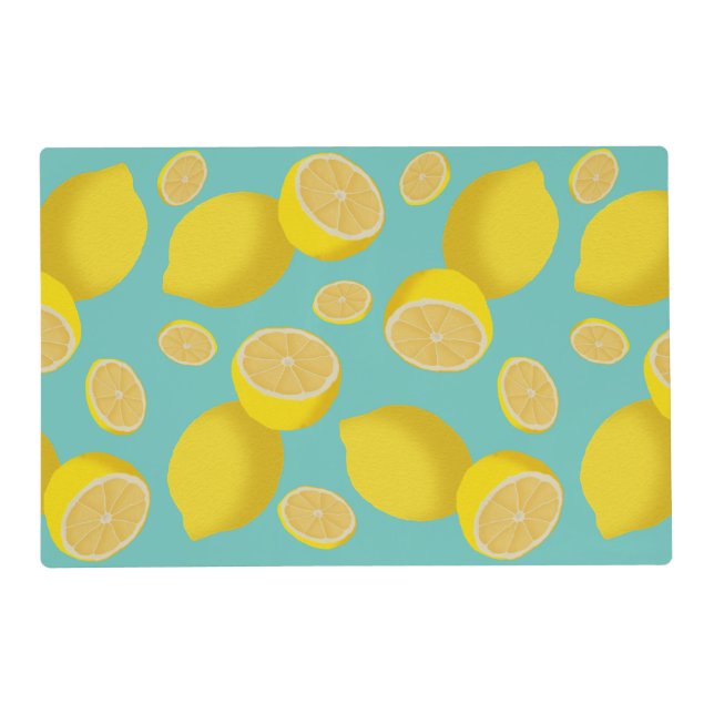 Lots Of Lemons Laminated Placemat (Front)