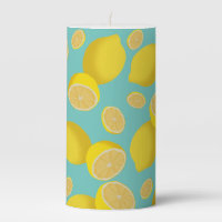Lots Of Lemons Pillar Candle