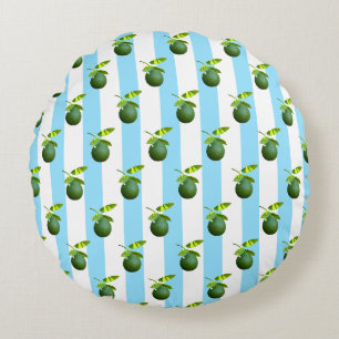 Lots of Lime Round Pillow