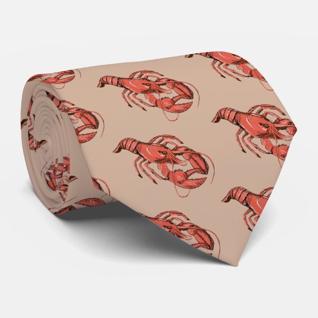 Lots of Lobsters Neck Tie (Rolled)