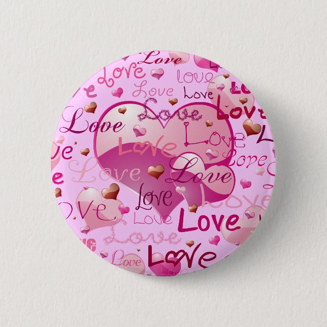 Lots of Love and Hearts Button (Front)